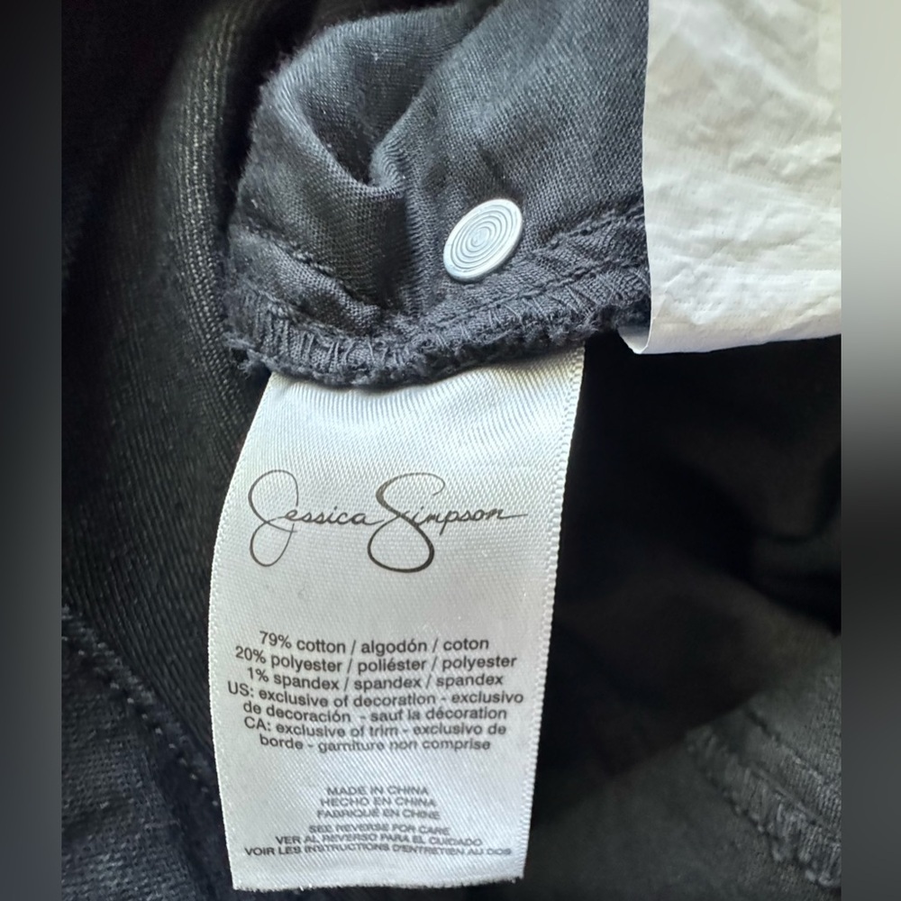 Jessica Simpson Black Denim Jeans Jumpsuit. - Picture 12 of 12